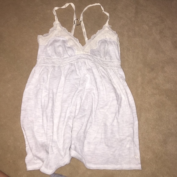 Spaghetti strap light grey tank