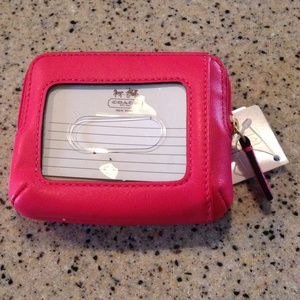 Coach zip coin bag