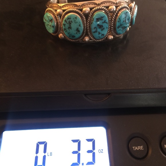 💙Navajo Turquoise Sterling Silver Cuff Bracelet - Picture 3 of 4