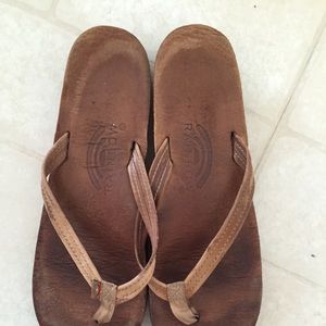 Rainbow Sandals Tan Double Layer Worn