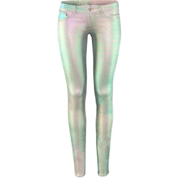 RARE Hologram Iridescent H&M Pants
