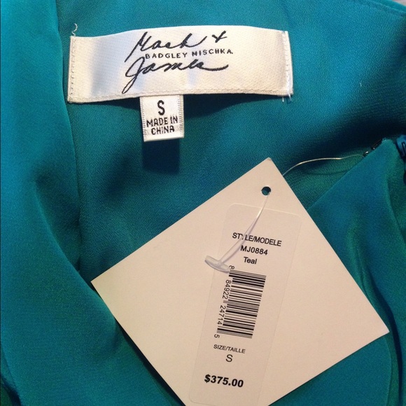 NWT Mark + James Badgley Mischka "Teal" Dress - Picture 3 of 4