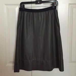 Marc Jacobs Grey Leather Skirt