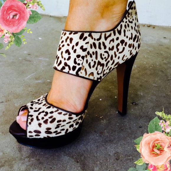 BCBG Shoes - {bcbg} helara snow leopard heels
