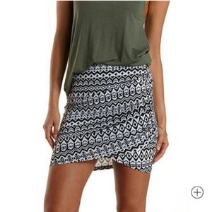 Tribal print bodycon skirt