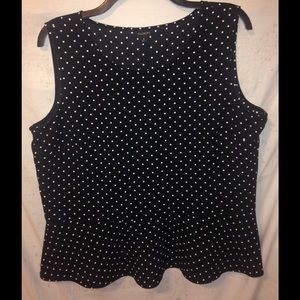 Talbot's sleeveless peplum top