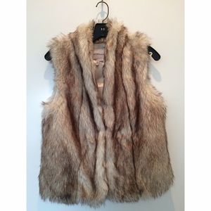 BCBGeneration Shawl Collar Faux-Fur Vest