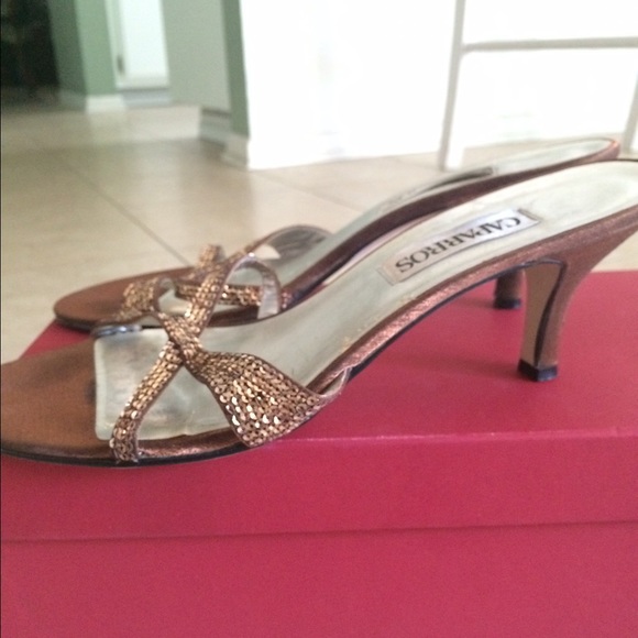 💥🎀SALE TODAY💕✨Copper Sequin 2" Sandal