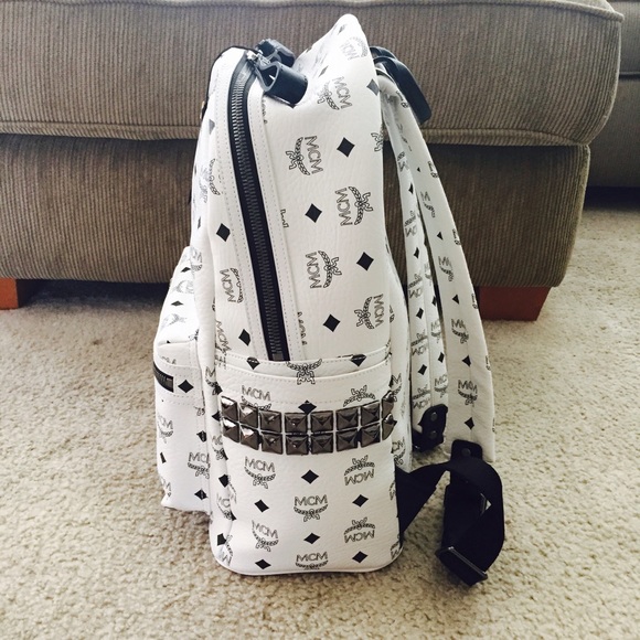 🔺SOLD🔺White MCM Backpack - Picture 3 of 4