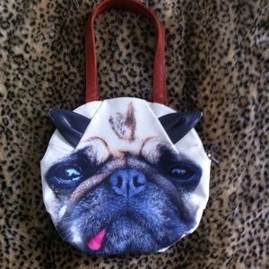 Brand new pug face print purse