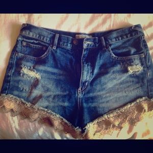 Free People lace shorts