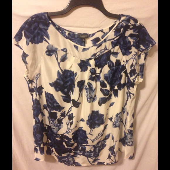 Talbot's silk rose print top with removable cami