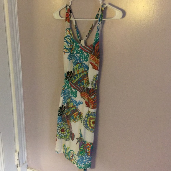 100% silk printed dress