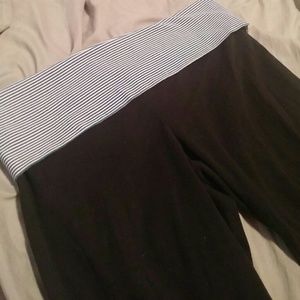 VS Yoga pants, navy blue and white stripe