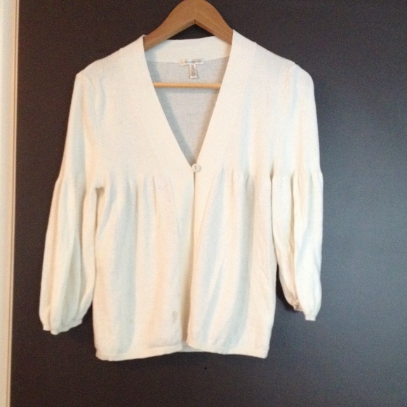 White cardigan