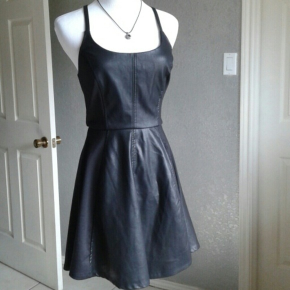 Forever 21 Dresses & Skirts - F21 dress. Faux leather and stretch material