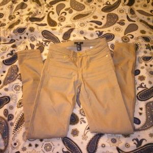 Tan skinny leg pants