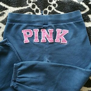 💗PINK💗 VS Capri sweats in Heather blue