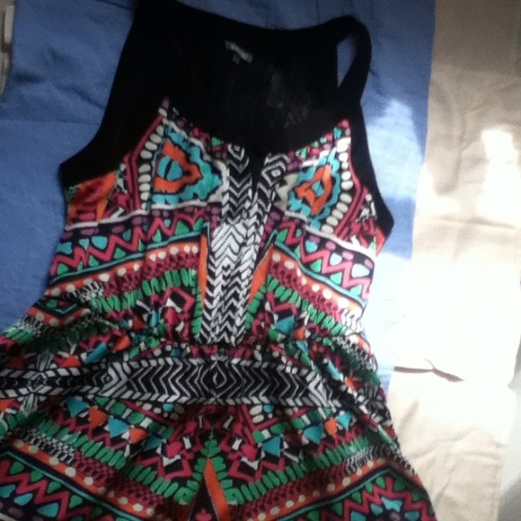 Colorful Tribal Print Dress 22W