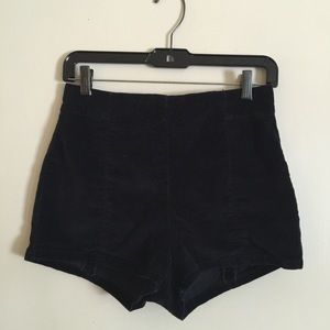 Black velvet shorts. Never worn