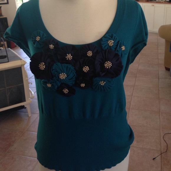 Vintage inspired teal Sweater