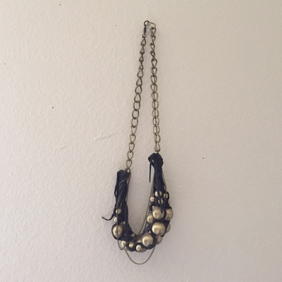 Gold ball & chain necklace