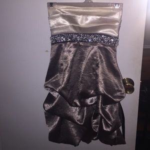 City Triangles Strapless Semiformal Dress