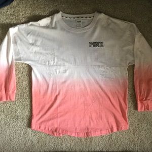 VS PINK ombré varsity crew