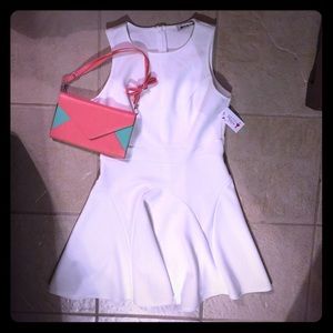 Never been used coral and mint envelope clutch.