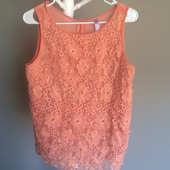 Coral Floral Top, M