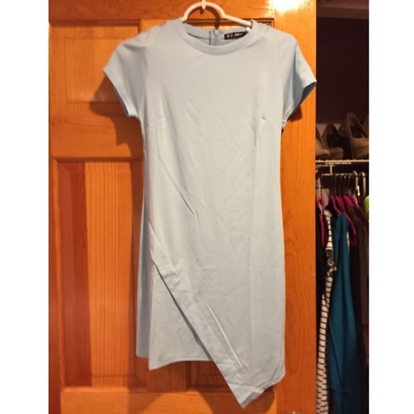 Solid Color Asymmetrical Women's Dress - Picture 2 of 2