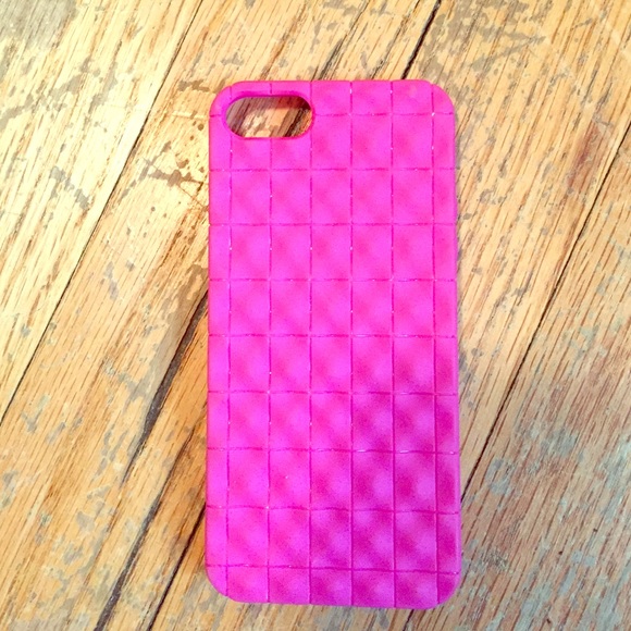 iPhone 5 & 5s case pink with wavy texture
