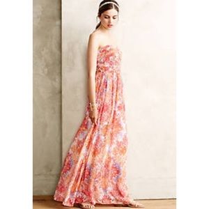 Anthropologie Vernalis Orange Maxi