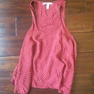 Polka Dot Cropped Tang Top, XL