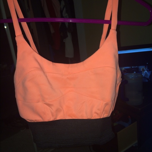 Coral crop top charlotte russe HOT good condition.