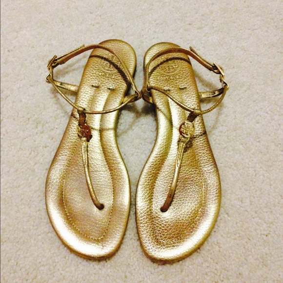 Tory Burch Emmy Flat Tumbled Leather Sandals