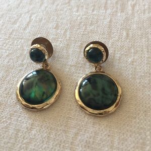 Monet Green Earrings