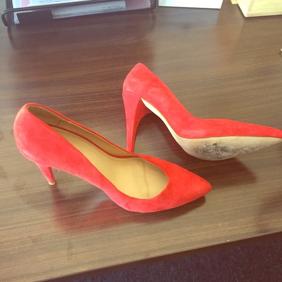 Zara red orange pumps.