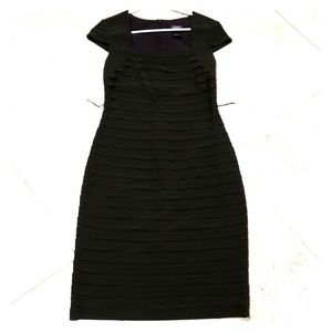 Adrianna Papell Collection Brown Waterfall Dress