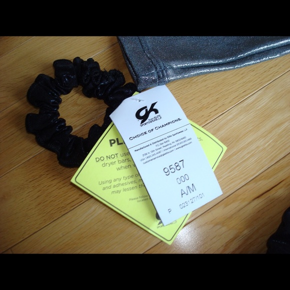 Black, Grey, Red, White Studded Gymnastic Leotard - Picture 4 of 4