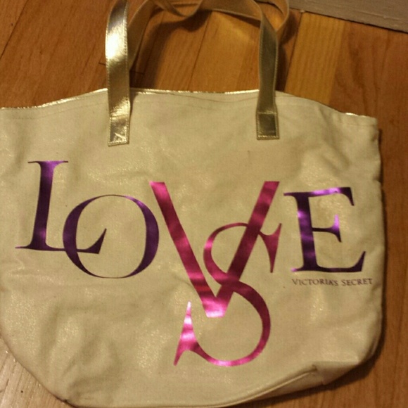 VS love tote beach bag