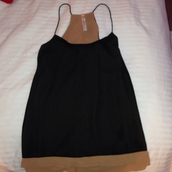 Black and Tan sheer shirt