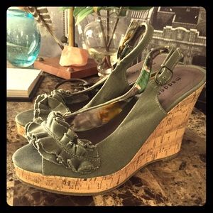 Cute sling back wedges