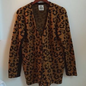 Unif Leopard Cardigan Sweater