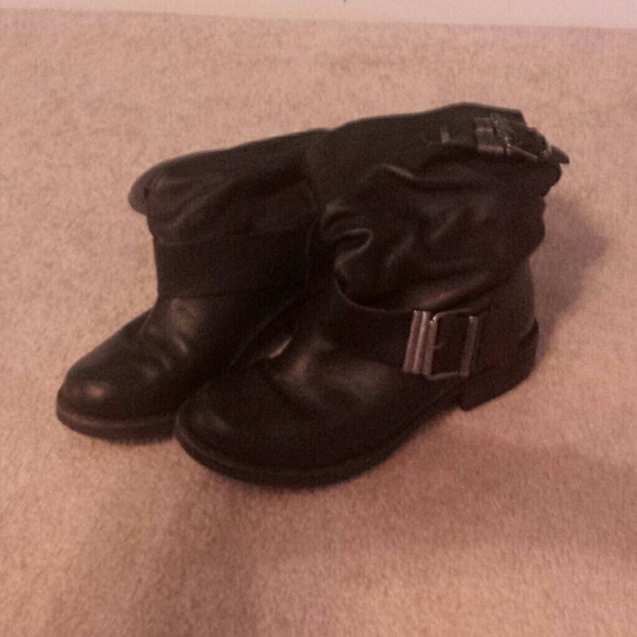 Real leather motorcycle boots
