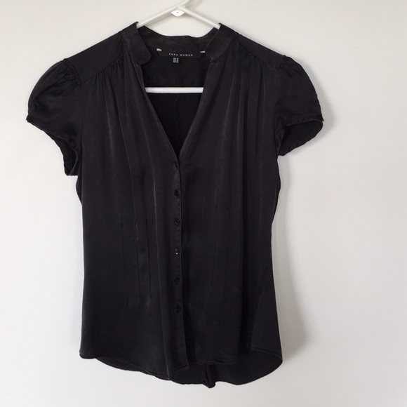 Black Zara silk shirt