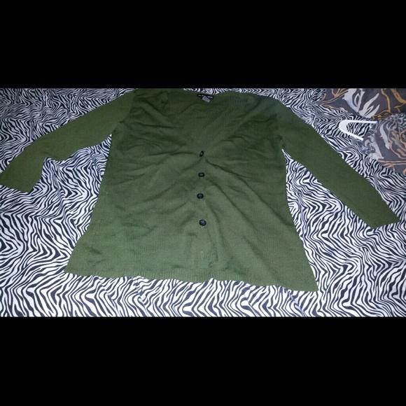 Hunter green cardigan