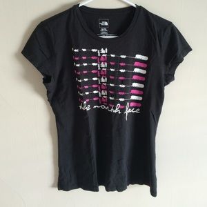 North Face black fitted t shirt