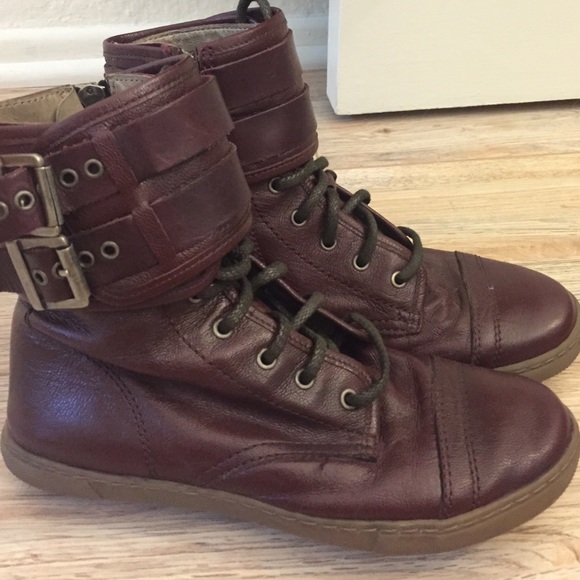 oxblood motorcycle boots