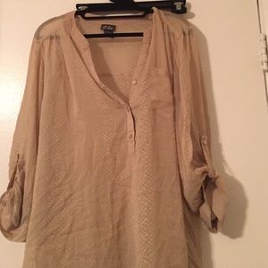 BUNDLE...Beige Sheer Shirt...